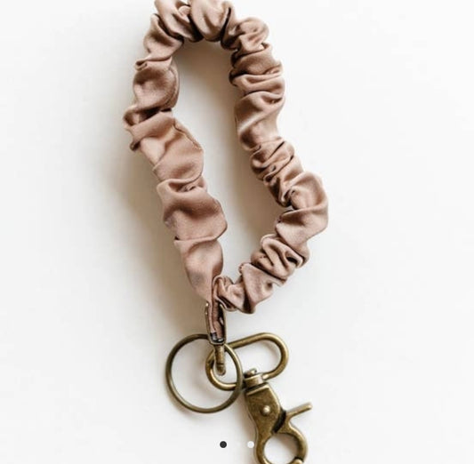 Hazelnut Luxe Scrunchie Keychain